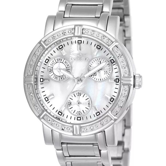 New DIAMOND Silver Invicta Luxury Designer Watch - Picture 4 of 4